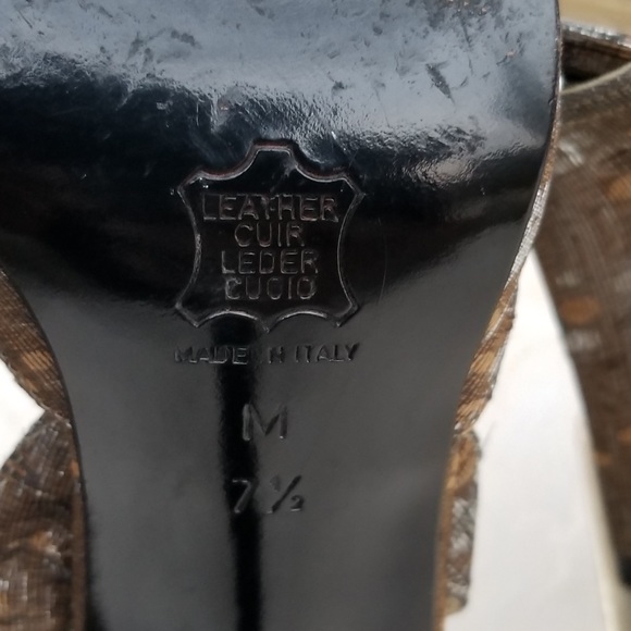 YVES SAINT LAURENT METALLIC SILK TEXTURE SLINGBACK - Picture 7 of 8